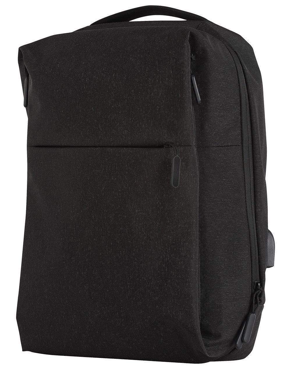 Winning Spirit Executive Heather Backpack B5006 Active Wear Winning Spirit Marl Black 29cmx41.5cmx16cm